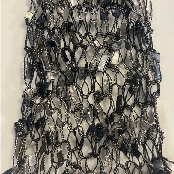 Elegant Black and Gray Women's Scarf - Picture 6 of 6